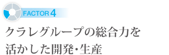 クラレグループの総合力を活かした開発・生産